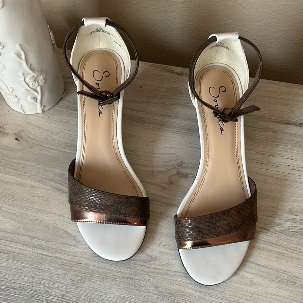 Sonata snake and metallic ankle strap wedge - Picture 4 of 6